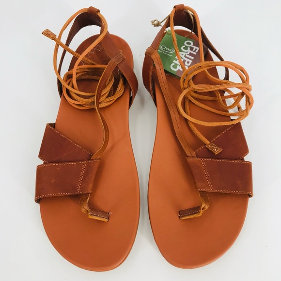 Chaco Shoes - Chaco Maple Sage Leather Gladiator Sandal Women Size 11